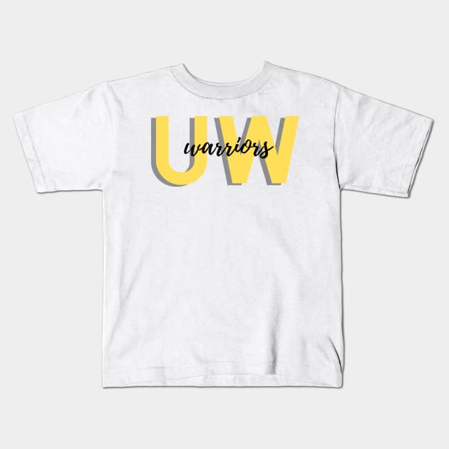UW Warriors Kids T-Shirt by stickersbyjori